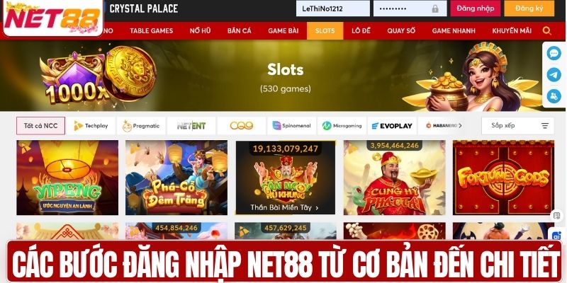 Các bước đăng nhập NET88 từ cơ bản đến chi tiết
