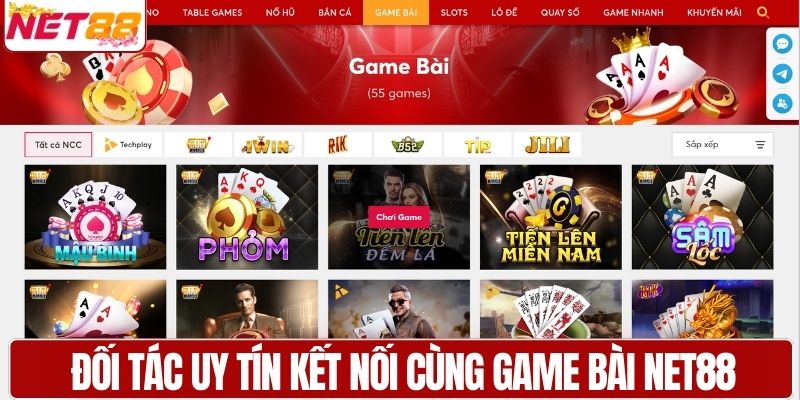 Đối tác uy tín kết nối cùng game bài NET88